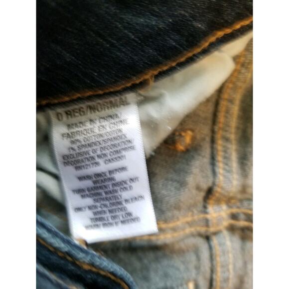 Aeropostale Jeans Womens Size 0 Dark Wash Distressed 28x30 - Picture 7 of 7